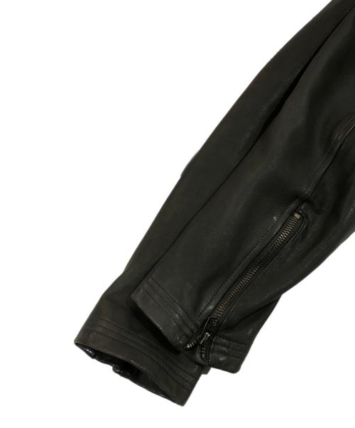 AVIREX（アヴィレックス）AVIREX (アヴィレックス) レザーフーデッドジャケット グリーン サイズ:SIZE XLの古着・服飾アイテム