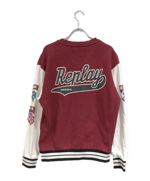 REPLAY（リプレイ）REPLAY (リプレイ) UNIVERSITIES HARVARD スタジアムトレーナー レッド サイズ:SIZE Sの古着・服飾アイテム