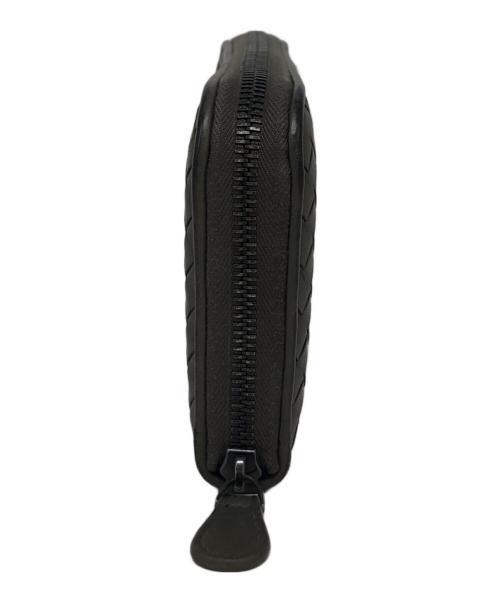 BOTTEGA VENETA（ボッテガベネタ）BOTTEGA VENETA (ボッテガベネタ) イントレチャートラウンドファスナー長財布 グレーの古着・服飾アイテム