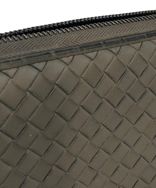 BOTTEGA VENETA（ボッテガベネタ）BOTTEGA VENETA (ボッテガベネタ) イントレチャートラウンドファスナー長財布 グレーの古着・服飾アイテム
