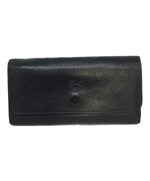 IL BISONTE（イル ビゾンテ）IL BISONTE (イル ビゾンテ) 三つ折り長財布 ブラックの古着・服飾アイテム