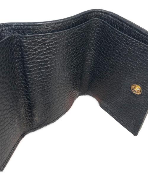 GUCCI（グッチ）GUCCI (グッチ) 3つ折り財布 ブラックの古着・服飾アイテム