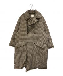 tageechita（タジチタ）の古着「クラシカルチェックダウンコート」｜ベージュ