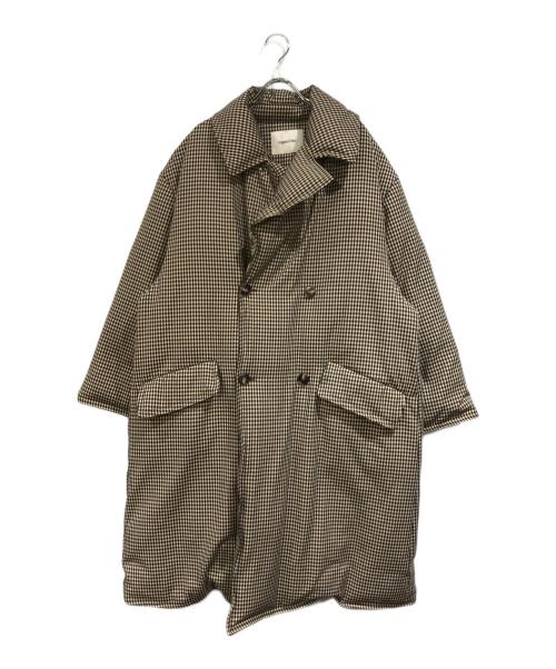 tageechita（タジチタ）tageechita (タジチタ) クラシカルチェックダウンコート ベージュ サイズ:SIZE Sの古着・服飾アイテム