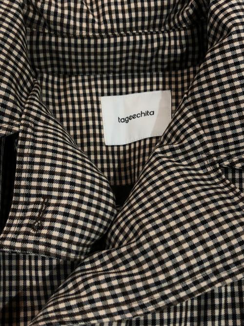 tageechita（タジチタ）tageechita (タジチタ) クラシカルチェックダウンコート ベージュ サイズ:SIZE Sの古着・服飾アイテム