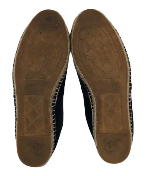 CHANEL（シャネル）CHANEL (シャネル) エスパドリーユスリッポン ネイビー サイズ:SIZE 40の古着・服飾アイテム