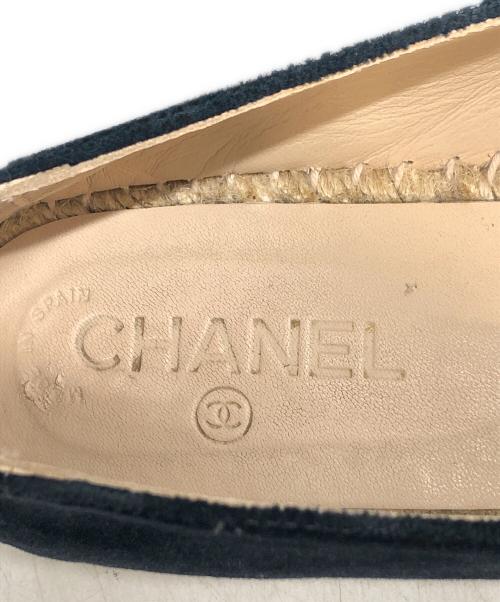 CHANEL（シャネル）CHANEL (シャネル) エスパドリーユスリッポン ネイビー サイズ:SIZE 40の古着・服飾アイテム