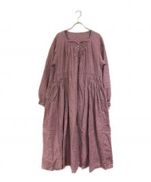 nest Robe（ネストローブ）の古着「ファナージュ切替えギャザーワンピース」｜ピンク