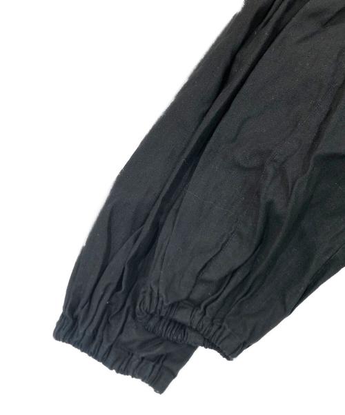 nest Robe（ネストローブ）nest Robe (ネストローブ) UpcycleLino/バックVネックレースギャザーワンピース ブラック サイズ:SIZE Freeの古着・服飾アイテム