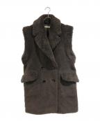 Venitヴェニット）の古着「wool polyester boa gilet」｜ブラウン