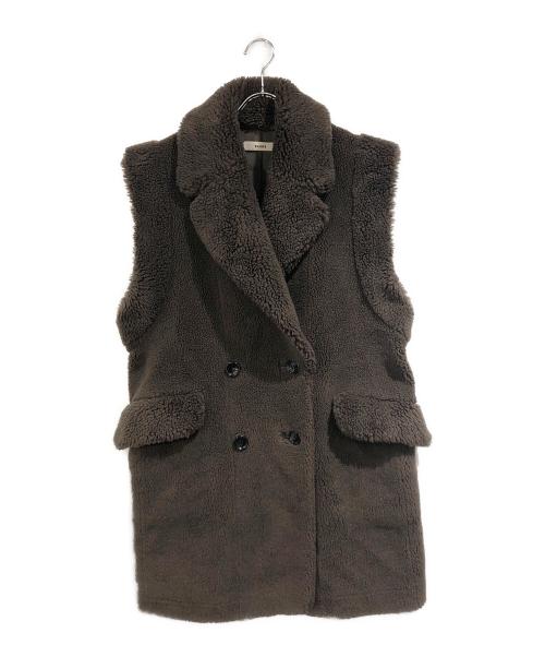Venit（ヴェニット）venit (ヴェニット) wool polyester boa gilet ブラウン サイズ:SIZE 38の古着・服飾アイテム