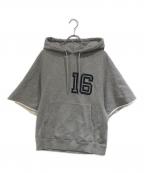 CELINEセリーヌ）の古着「ロゴプリントS/Sパーカー」｜グレー