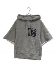 CELINE（セリーヌ）の古着「ロゴプリントS/Sパーカー」｜グレー