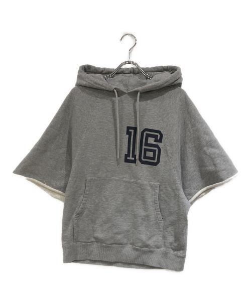 CELINE（セリーヌ）CELINE (セリーヌ) ロゴプリントS/Sパーカー グレー サイズ:SIZE XSの古着・服飾アイテム