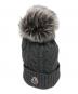 MONCLER（モンクレール）の古着「ロゴパッチニット帽」｜グレー