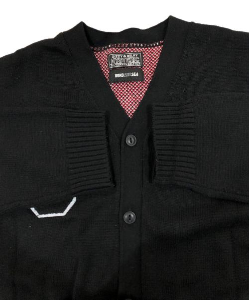Hysteric Glamour（ヒステリックグラマー）Hysteric Glamour (ヒステリックグラマー) WIND AND SEA (ウィンダンシー) カーディガン ブラック サイズ:SIZE Lの古着・服飾アイテム