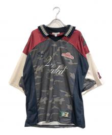 Jaded London（ジェイデッドロンドン）の古着「TOUCHDOWN COLLAR FOOTBALL SHIRT」｜ホワイト