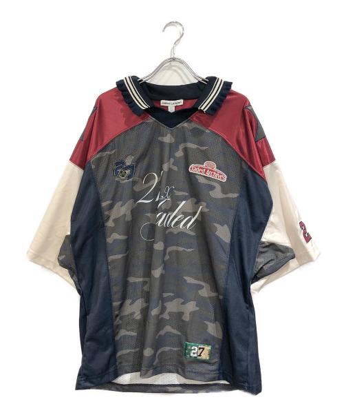 Jaded London（ジェイデッドロンドン）jaded london (ジェイデッドロンドン) TOUCHDOWN COLLAR FOOTBALL SHIRT ホワイト サイズ:SIZE Mの古着・服飾アイテム