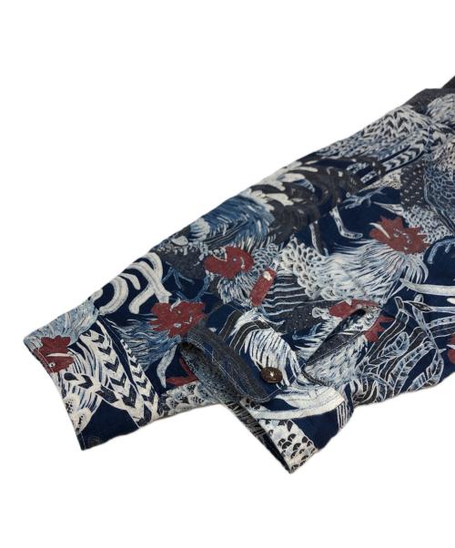 FLAT HEAD（フラット ヘッド）FLAT HEAD (フラット ヘッド) リネンオープンシャツ ネイビー サイズ:SIZE 40の古着・服飾アイテム