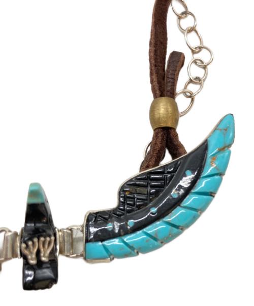 Navajo（ナバホ）Navajo (ナバホ) ナバホ族ネックレス ブラック×ブルーの古着・服飾アイテム