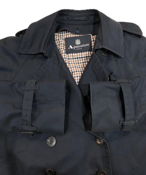 Aquascutum（アクアスキュータム）Aquascutum (アクアスキュータム) ライナー付トレンチコート ネイビー サイズ:SIZE 8の古着・服飾アイテム