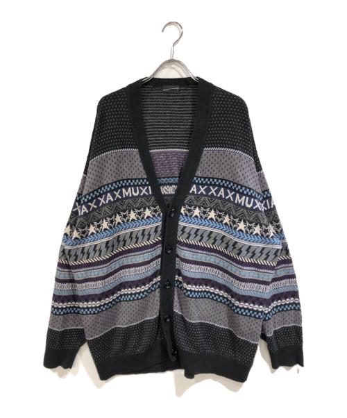 LAD MUSICIAN（ラッドミュージシャン）LAD MUSICIAN (ラッドミュージシャン) FAIR ISLE KNIT CARDIGAN ブラック サイズ:SIZE 44の古着・服飾アイテム