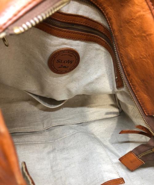 SLOW（スロウ）SLOW (スロウ) レザートートバッグ キャメルの古着・服飾アイテム