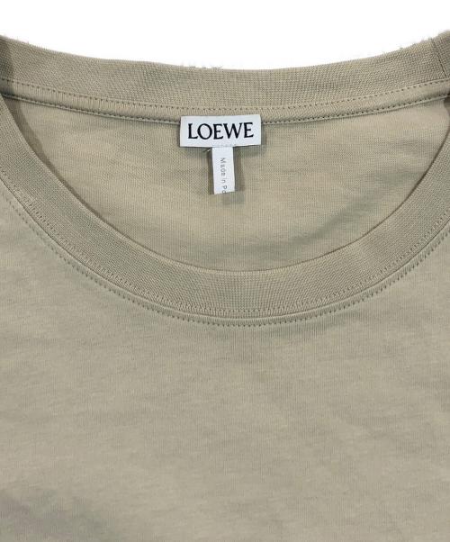 LOEWE（ロエベ）LOEWE (ロエベ) アナグラム刺繍フェイクポケットTシャツ ベージュ サイズ:SIZE Lの古着・服飾アイテム