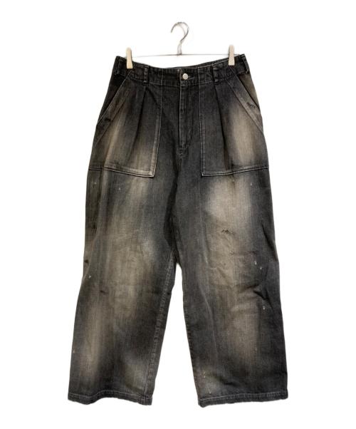 YOKE（ヨーク）YOKE (ヨーク) ANCELLM (アンセルム) ダメージ加工デニムパンツ ブラック サイズ:SIZE Mの古着・服飾アイテム