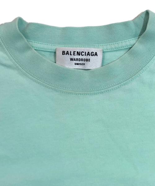 BALENCIAGA（バレンシアガ）BALENCIAGA (バレンシアガ) ロゴ刺繍半袖カットソー グリーン サイズ:SIZE XSの古着・服飾アイテム