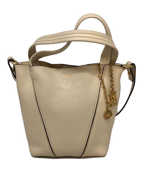 Chloe（クロエ）Chloe (クロエ) スピンスモールトートバッグ アイボリーの古着・服飾アイテム