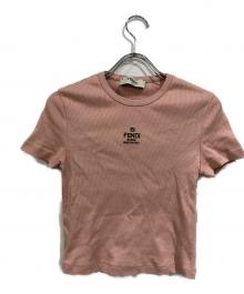 FENDI（フェンディ）の古着「半袖リブカットソー」｜ピンク