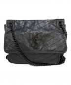 Saint Laurent Parisサンローランパリ）の古着「チェーンショルダーバッグ」｜ブラック