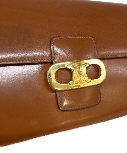 CELINE（セリーヌ）CELINE (セリーヌ) トリンオフフショルダーバッグ キャメルの古着・服飾アイテム