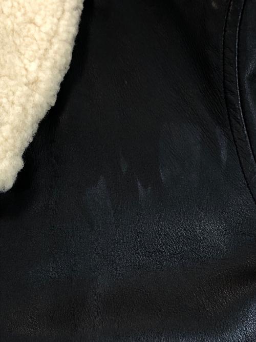 A.P.C.（アーペーセー）A.P.C. (アーペーセー) ラムレザーボアジャケット ブラック サイズ:SIZE 1の古着・服飾アイテム