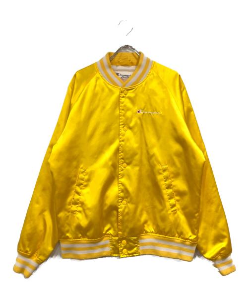 Champion（チャンピオン）Champion (チャンピオン) Supreme (シュプリーム) satin jacket イエロー サイズ:SIZE Mの古着・服飾アイテム