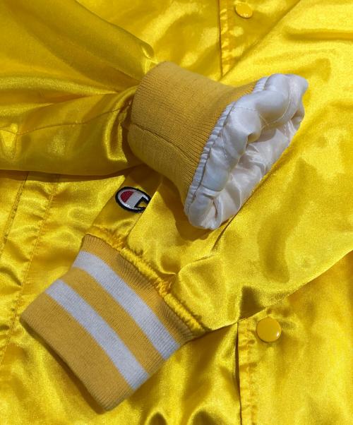 Champion（チャンピオン）Champion (チャンピオン) Supreme (シュプリーム) satin jacket イエロー サイズ:SIZE Mの古着・服飾アイテム
