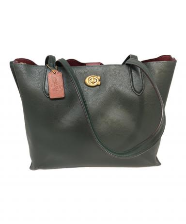 中古・古着通販】COACH (コーチ) ウィロウトートバッグ グリーン