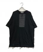Yohji Yamamoto pour hommeヨウジヤマモト プールオム）の古着「ヘンリーネックカットソー」｜ブラック