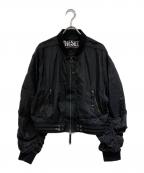 DIESELディーゼル）の古着「ジップアップジャケット」｜ブラック