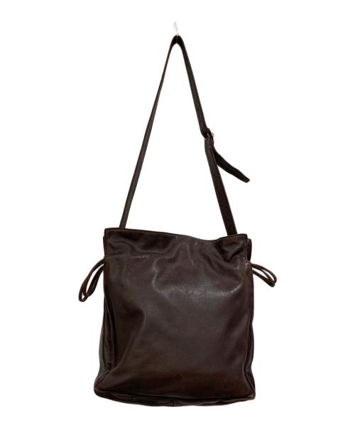 LOEWE（ロエベ）LOEWE (ロエベ) レザーフラメンコショルダーバッグ ブラウンの古着・服飾アイテム