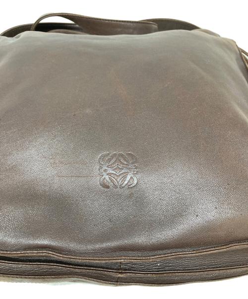 LOEWE（ロエベ）LOEWE (ロエベ) レザーフラメンコショルダーバッグ ブラウンの古着・服飾アイテム