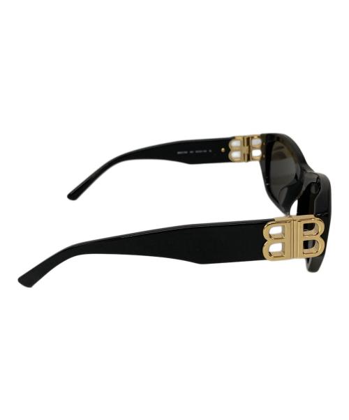 BALENCIAGA（バレンシアガ）BALENCIAGA (バレンシアガ) スクエアフレームサングラス/BBロゴ ブラック サイズ:SIZE 53☐21-140の古着・服飾アイテム