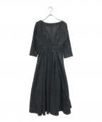 L'AUBE BLANCローブ ブラン）の古着「ドレスワンピース」｜ブラック