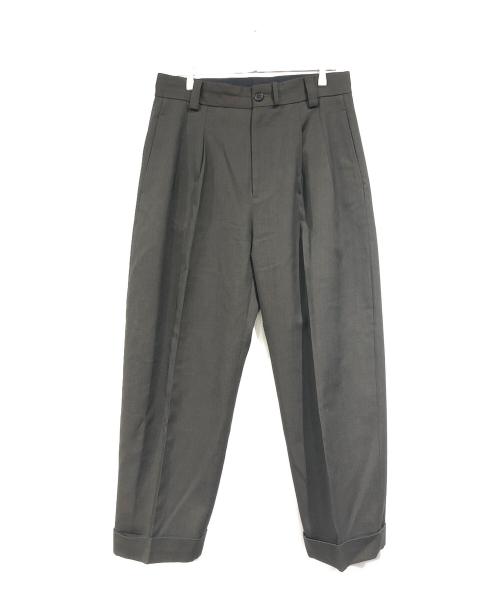 MARGARET HOWELL（マーガレットハウエル）MARGARET HOWELL (マーガレットハウエル) COMPACT WOOL SERGE TROUSERS グリーン サイズ:SIZE Lの古着・服飾アイテム
