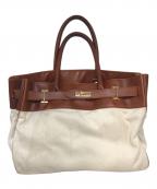 SITA PARANTICA×L'appartementシータパランティカ×アパルトモン）の古着「レザー切替キャンバストートバック」｜ベージュ