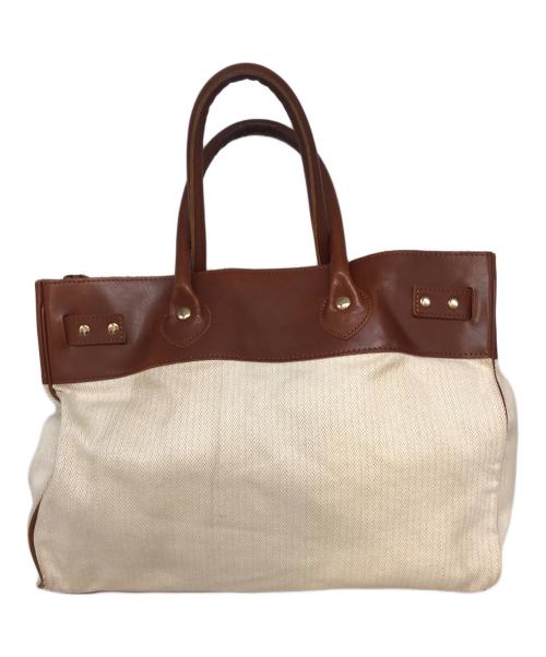 SITA PARANTICA（シータパランティカ）sita parantica (シータパランティカ) L'Appartement (アパルトモン) レザー切替キャンバストートバック ベージュの古着・服飾アイテム