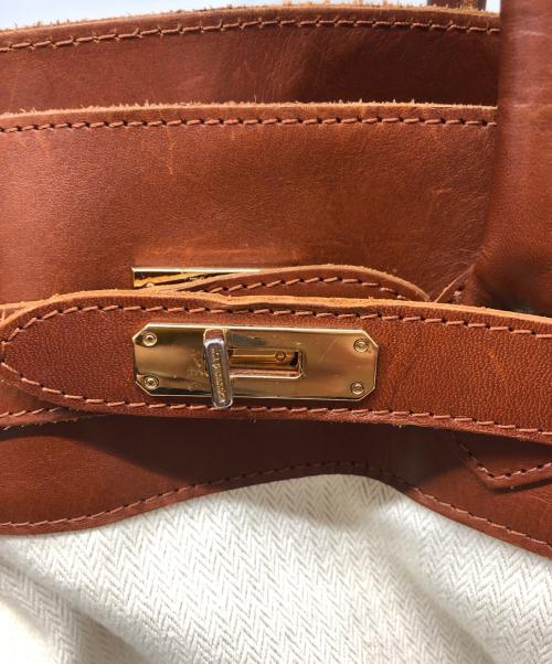 SITA PARANTICA（シータパランティカ）sita parantica (シータパランティカ) L'Appartement (アパルトモン) レザー切替キャンバストートバック ベージュの古着・服飾アイテム