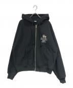 stussyステューシー）の古着「Cali Grown Zip Hood」｜ブラック
