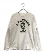 A BATHING APEア ベイシング エイプ）の古着「CITY CAMO COLLEGE LS TEE」｜ホワイト